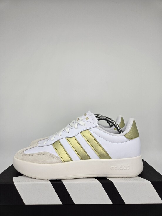 adidas Shoes - adidas Women's Barreda JR1191 White Gold Metallic Alumina Shoes Size 6